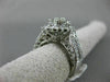 ESTATE LARGE 2CT DIAMOND 14K WHITE GOLD CLUSTER OPEN HALO FILIGREE COCKTAIL RING