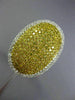 EXTRA LARGE 2.21CT WHITE & INTENSE YELLOW DIAMOND 18K 2TONE GOLD MICRO PAVE RING