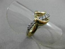 ESTATE .20CT DIAMOND 14KT WHITE & YELLOW GOLD OPEN HEART LOVE KNOT RING #17684
