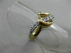 ESTATE .20CT DIAMOND 14KT WHITE & YELLOW GOLD OPEN HEART LOVE KNOT RING #17684