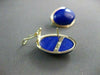 ANTIQUE LARGE AAA OVAL LAPIS 14KT YELLOW GOLD EARRINGS W/ CLIPS BEAUTIFUL #22108