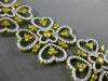 ESTATE EXTRA LARGE 13.75CT WHITE & FANCY YELLOW DIAMOND 18K YELLOW GOLD BRACELET