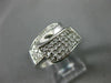 ESTATE WIDE .75T ROUND DIAMOND 14KT WHITE GOLD CLASSIC MULTI ROW SWIRL FUN RING