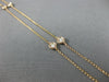 ESTATE .30CT DIAMOND 14KT ROSE GOLD 3D CLASSIC FIVE STONE BY THE YARD NECKLACE