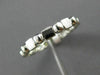 ESTATE .26CT DIAMOND 14K WHITE GOLD ROUND & SQUARE FILIGREE ETERNITY RING #14417