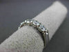 ESTATE LARGE 1.05CT DIAMOND 14K WHITE GOLD 5 STONE SHARED PRONG ANNIVERSARY RING