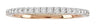 ESTATE .25CT DIAMOND 14KT ROSE GOLD 3D CLASSIC SEMI ETERNITY ANNIVERSARY RING