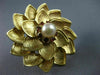 ANTIQUE LARGE .24CT GARNET & PEARL 14KT YELLOW GOLD FLOWER FILIGREE BROOCH 20413