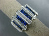LARGE 1.62CT DIAMOND & AAA SAPPHIRE 18KT WHITE GOLD PRINCESS & ROUND RING #2136