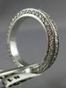 ANTIQUE 1.2CT ROUND DIAMOND 14K WHITE GOLD CLASSIC FILIGREE ETERNITY RING #17735