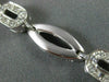 ANTIQUE 1CT ROUND DIAMOND 14K WHITE GOLD CLASSIC OVAL SATIN LINK BRACELET #11639