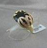 ESTATE WIDE 14KT YELLOW 13.07CT SMOKEY TOPAZ & DIAMOND FLOWER COCKTAIL RING