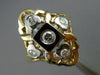 ESTATE LARGE .20CT DIAMOND 14K WHITE & YELLOW GOLD MULTI HEART LOVE RING #21033