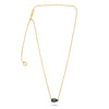 1.67CT AAA SAPPHIRE 14KT YELLOW GOLD 3D PEAR SHAPE SOLITAIRE BEZEL LOVE NECKLACE
