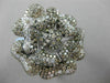 ESTATE MASSIVE 4.57CTW FANCY MULTI COLOR DIAMONDS 18KT WHITE GOLD 3D FLOWER RING
