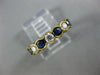 .70CT DIAMOND & AAA SAPPHIRE 14K YELLOW GOLD 7 STONE SEMI BEZEL ANNIVERSARY RING