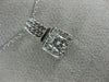 ANTIQUE .45CT DIAMOND 14KT WHITE GOLD 3D SQUARE CLUSTER FILIGREE PENDANT #15024