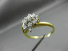 ESTATE LARGE .86CT DIAMOND 14KT WHITE & YELLOW GOLD CLUSTER COCKTAIL RING #19219
