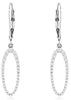 .50CT DIAMOND 14KT WHITE GOLD 3D GRADUATING OPEN OVAL LEVERBACK HANGING EARRINGS