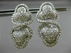 ESTATE LARGE 2.50CT DIAMOND 14K WHITE GOLD DOUBLE HEARTED INFINITY HALO EARRINGS