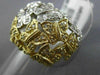 ESTATE LARGE .72CT DIAMOND 14KT WHITE & YELLOW GOLD FILIGREE BUTTERFLY FUN RING