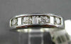 ESTATE .60CTW BAGUETTE & ROUND DIAMOND 14KT WHITE GOLD CHANNEL ANNIVERSARY RING