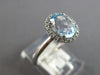 2.12CT DIAMOND & AAA AQUAMARINE 18KT WHITE GOLD 3D OVAL & ROUND ENGAGEMENT RING