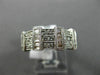 ESTATE .78CT ROUND & BAGUETTE DIAMOND 18KT WHITE GOLD MULTI ROW ANNIVERSARY RING