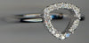 ESTATE .11CT DIAMOND 14KT WHITE GOLD 3D CLASSIC OPEN TRIANGULAR FUN RING