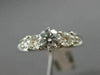 ESTATE WIDE .86CT ROUND DIAMOND 14KT WHITE GOLD 3 STONE ENGAGEMENT RING #22944