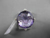 ESTATE 10.25CTW DIAMOND & AAA EXTRA FACET AMETHYST 14KT WHITE 3D ENGAGEMENT RING