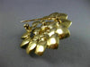 ANTIQUE LARGE .24CT GARNET & PEARL 14KT YELLOW GOLD FLOWER FILIGREE BROOCH 20413