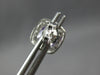 1.08CT DIAMOND & AAA AMETHYST 14KT WHITE GOLD CUSHION & ROUND HALO STUD EARRINGS