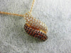 1.36CT WHITE & ORANGE DIAMOND 18KT ROSE GOLD 3D MULTI ROW PAVE WAVE FUN PENDANT