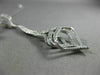 ESTATE LARGE .97CT DIAMOND 18K WHITE GOLD 3D PAVE CHANDELIER FLOATING PENDANT FG