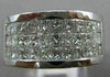ESTATE WIDE 1.96CT PRINCESS DIAMOND 14K WHITE GOLD 3D INVISIBLE ANNIVERSARY RING