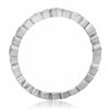 ESTATE .04CT DIAMOND 14KT WHITE GOLD MILGRAIN ETERNITY WEDDING ANNIVERSARY RING