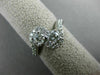 ESTATE .69CT DIAMOND 14KT WHITE GOLD 3D TWO STONE INFINITY PROMISE LOVE RING