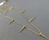 ESTATE .15CT DIAMOND 14KT YELLOW GOLD 3D CLASSIC BY THE YARD SPIKY FUN NECKLACE