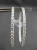 ESTATE LARGE 3.96CT DIAMOND 18K WHITE GOLD 3D CLASSIC DOUBLE SIDED HOOP EARRINGS