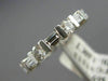 ESTATE 1.60CT ROUND & BAGUETTE DIAMOND PLATINUM ETERNITY ANNIVERSARY RING #2185