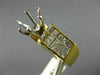 LARGE 1.80CT DIAMOND 18K 2 TONE GOLD PYRAMID SEMI MOUNT ENGAGEMENT RING #22413