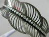 ESTATE 1.25CT DIAMOND 14KT BLACK GOLD 3D MULTI LEAF HANDCRAFTED BANGLE BRACELET