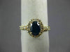 ESTATE 1.47CT DIAMOND & AAA SAPPHIRE 14KT YELLOW GOLD OVAL HALO ENGAGEMENT RING
