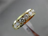 ESTATE LARGE 1.61CT DIAMOND 14KT YELLOW GOLD 7 STONE CHANNEL ANNIVERSARY RING
