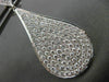 ESTATE LARGE 3.35CT DIAMOND 18KT WHITE GOLD 3D RAIN DROP FLOATING DROP EARRINGS