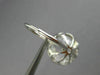 ESTATE LARGE 6.0CT CZ 14KT WHITE GOLD 3D ROUND HALO LEVERBACK HANGING EARRINGS