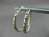 ESTATE LARGE 3.75CT DIAMOND INSIDE OUTSIDE HOOPS 14KT WHITE GOLD EARRINGS #1816