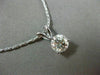ESTATE 1.0CT DIAMOND 14KT WHITE GOLD 3 PRONG CLASSIC SOLITAIRE FLOATING PENDANT