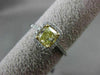 ESTATE .98CT IGI / GIA FANCY YELLOW DIAMOND 18KT WHITE GOLD 3D ENGAGEMENT RING